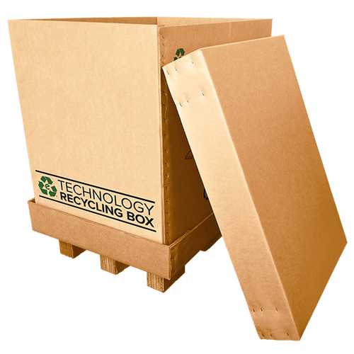 Photo of our half pallet recycling box.